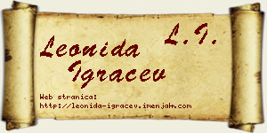 Leonida Igračev vizit kartica